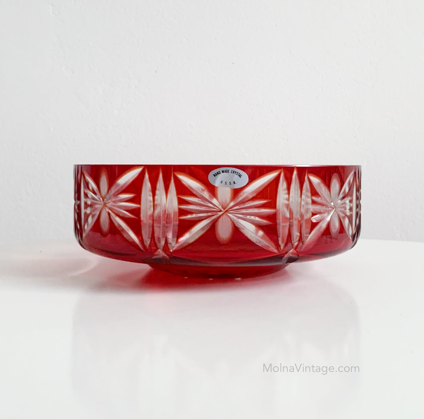 Ruby crystal bowl, USSR