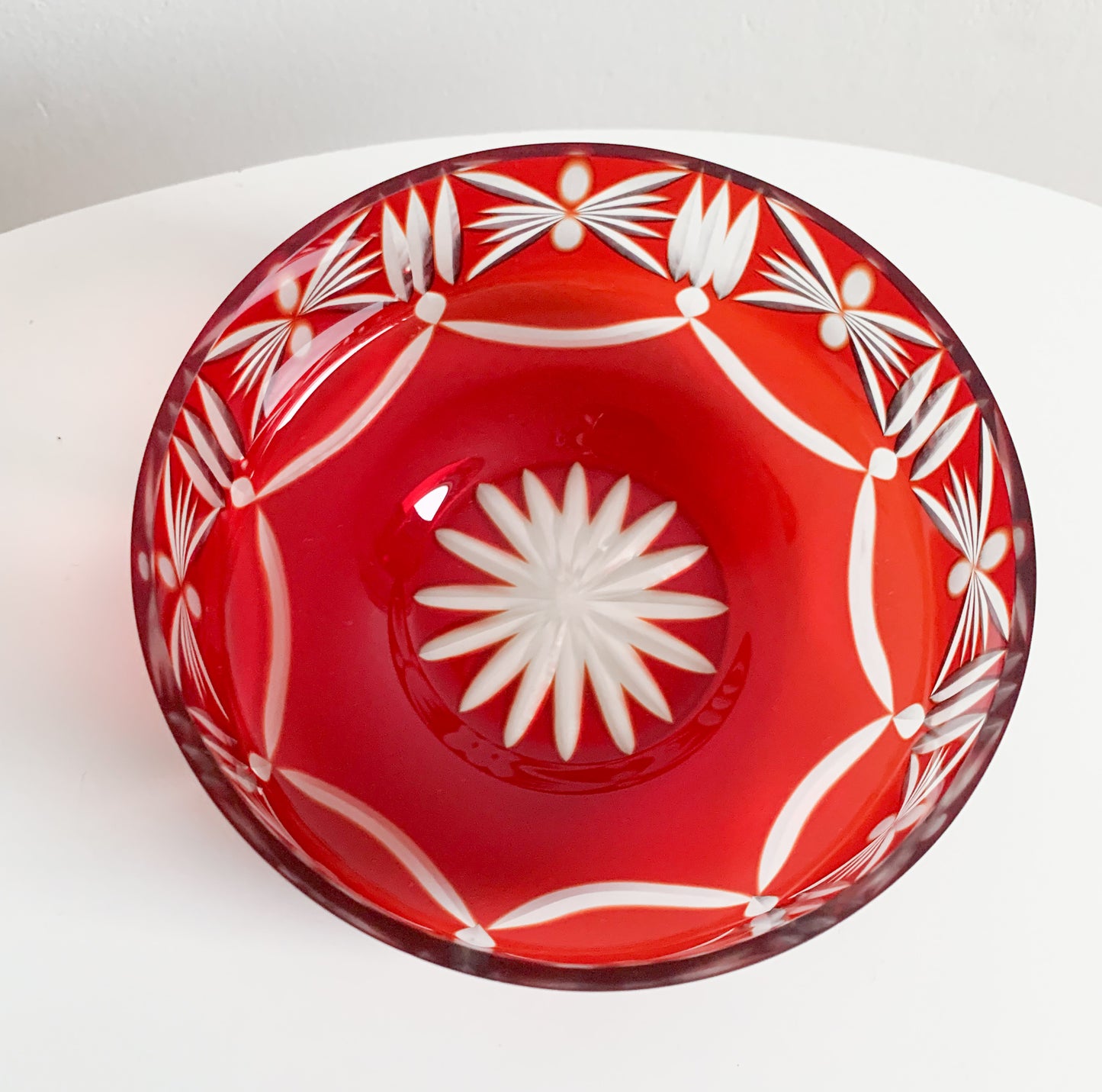 Ruby crystal bowl, USSR