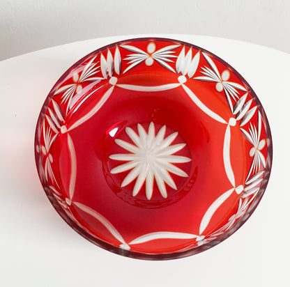 Ruby crystal bowl, USSR