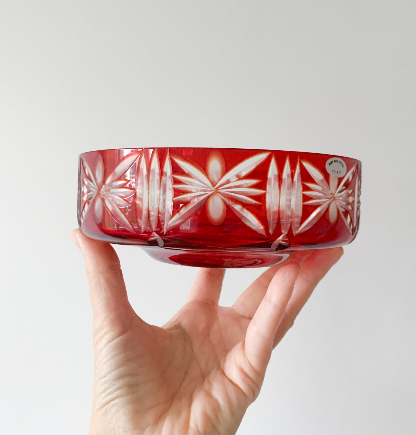 Ruby crystal bowl, USSR