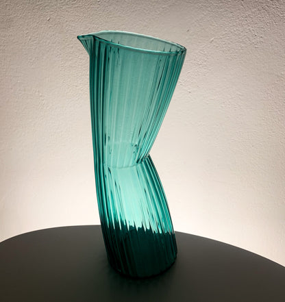 Iittala Gluck! teal glass pitcher | Kati Tuominen-Niittylä