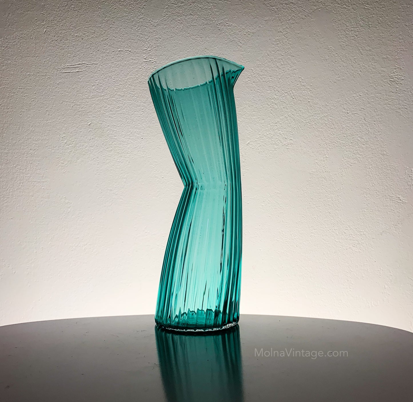 Iittala Gluck! teal glass pitcher | Kati Tuominen-Niittylä