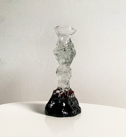 Art Glass Candle Holder & Figurine (20 cm), Humppila Finland