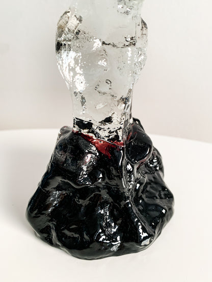 Art Glass Candle Holder & Figurine (20 cm), Humppila Finland