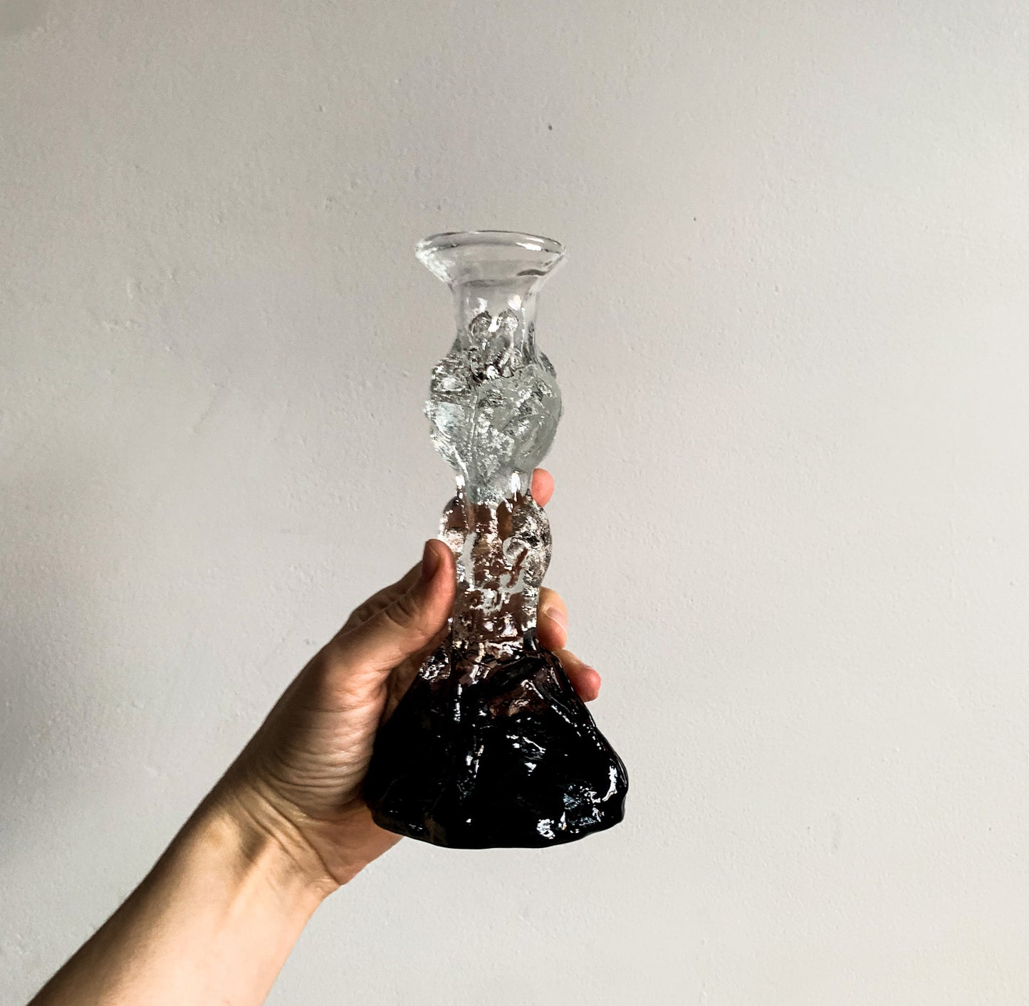 Art Glass Candle Holder & Figurine (20 cm), Humppila Finland