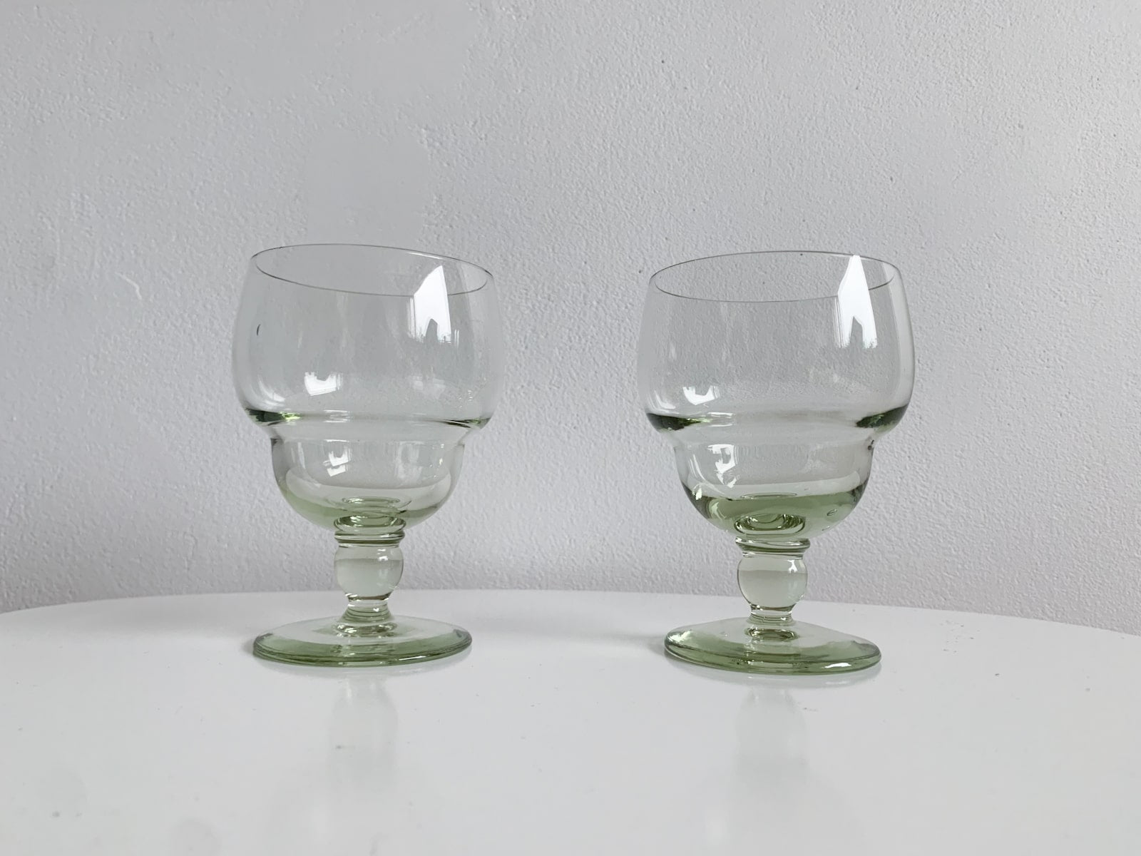 Beer glasses pair Art Deco Scandinavia