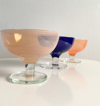 3 Glass dessert bowls by Pekka Paunila, Finland 2005