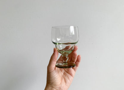 Vintage clear footed glass Made in Finland