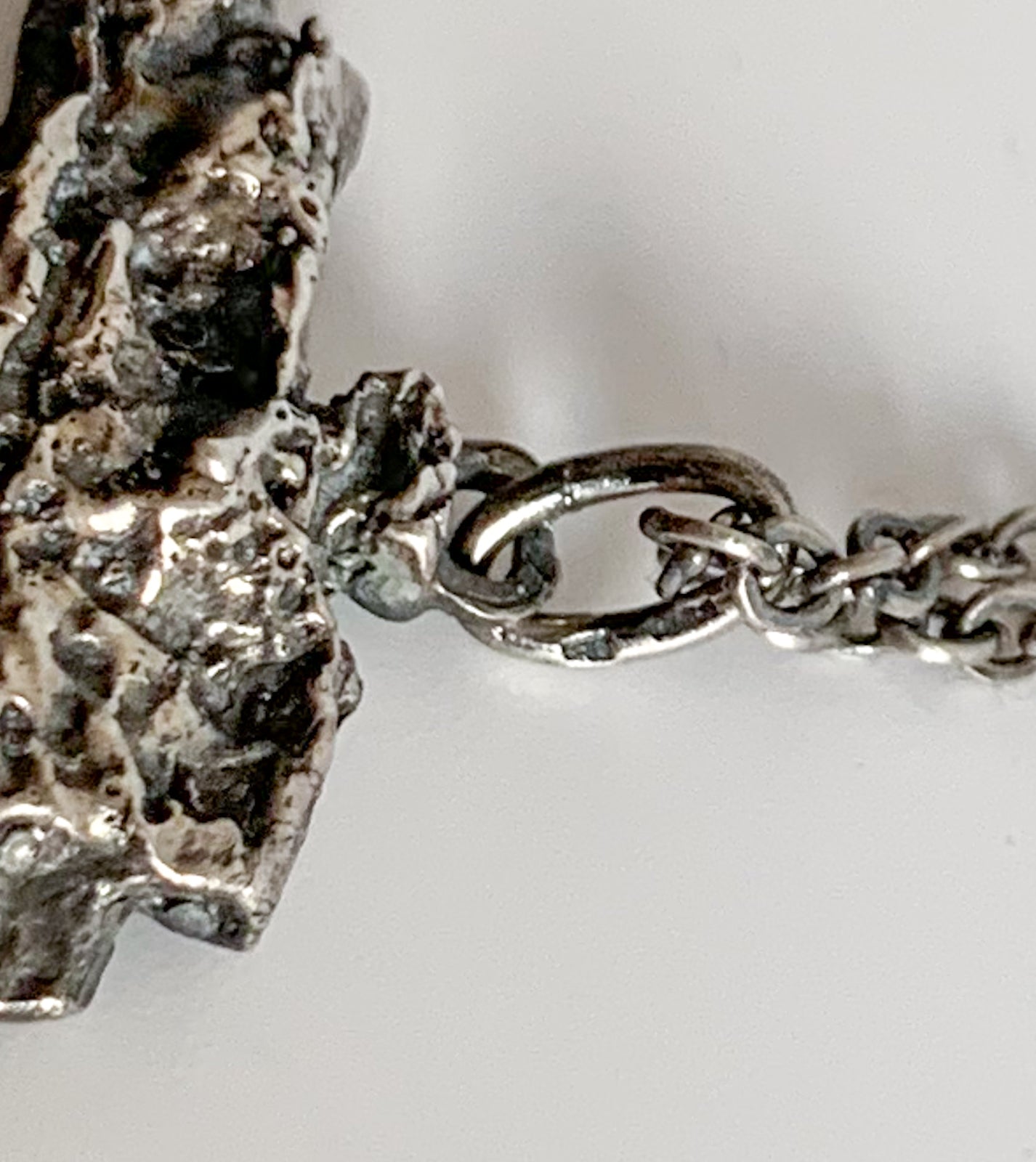 Brutalist Silver Lattice Pendant | Finland, 1970s