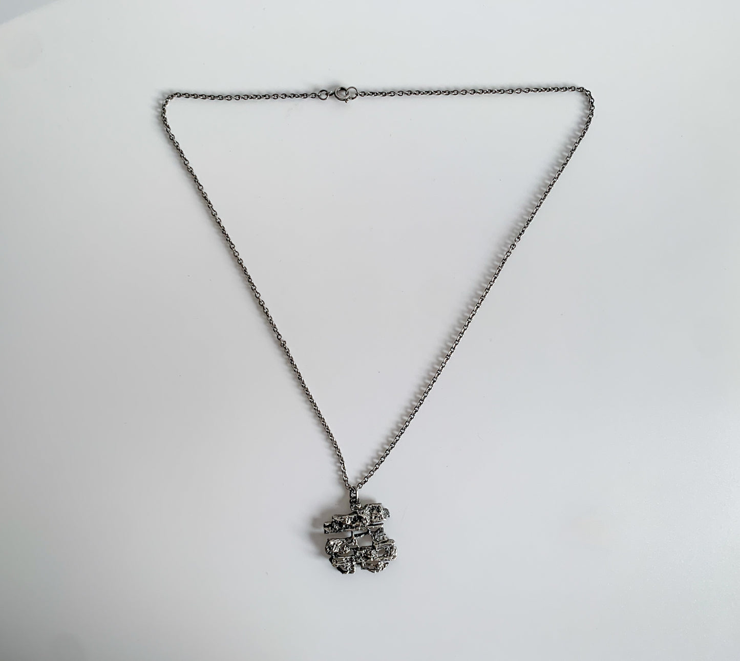 Brutalist Silver Lattice Pendant | Finland, 1970s