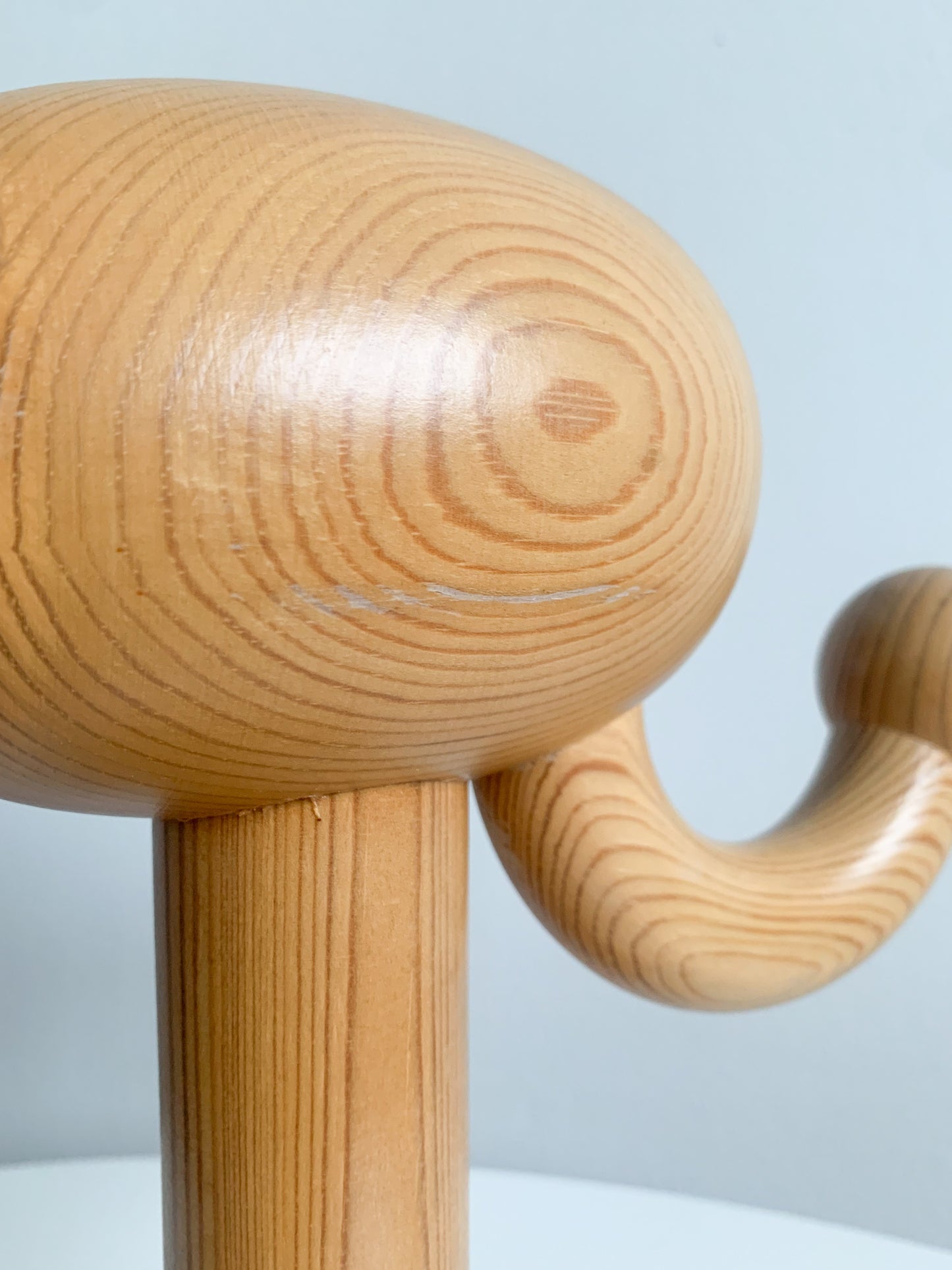 Crane wooden sculpture by Kaija Aarikka