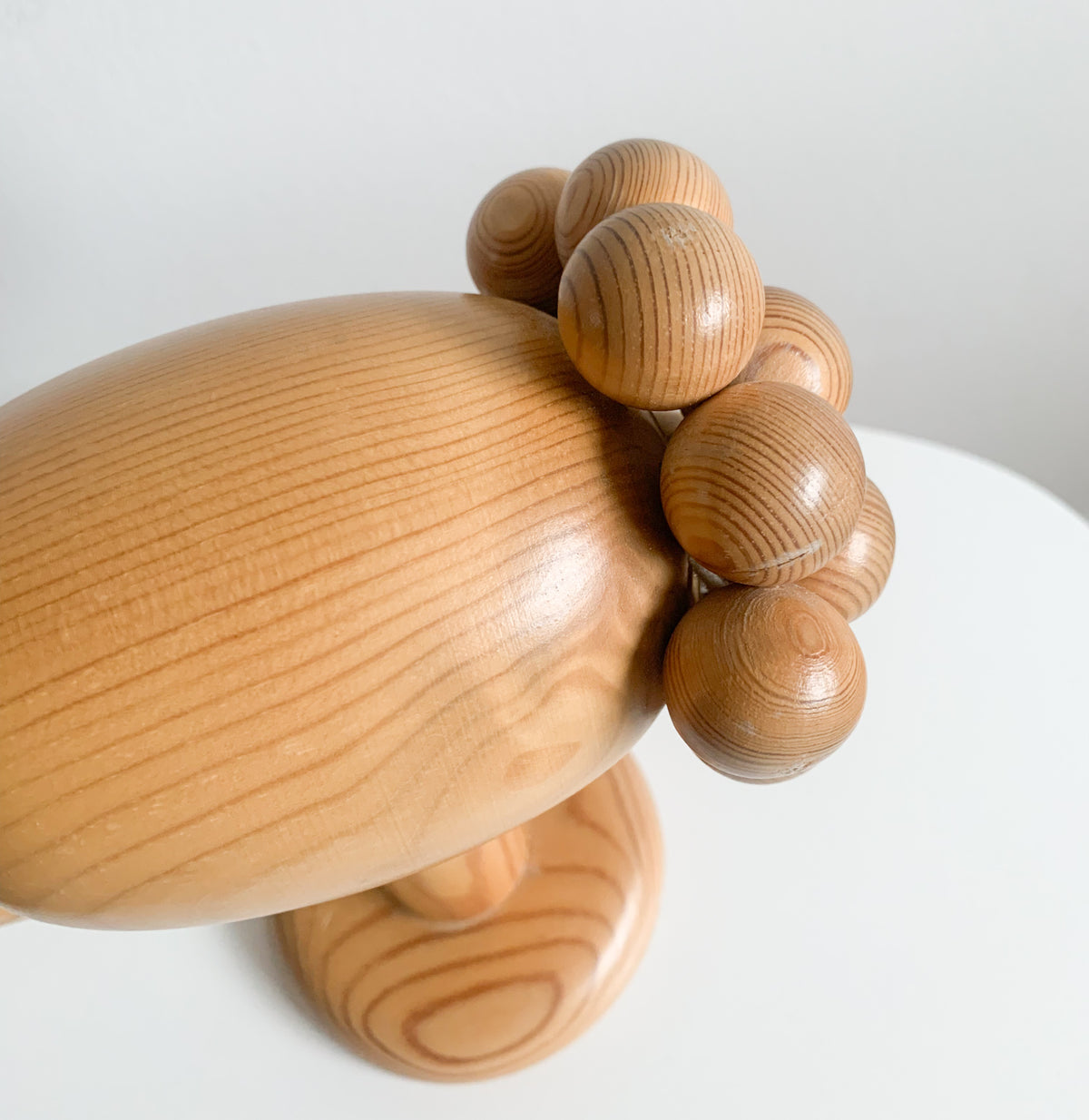 Crane wooden sculpture by Kaija Aarikka
