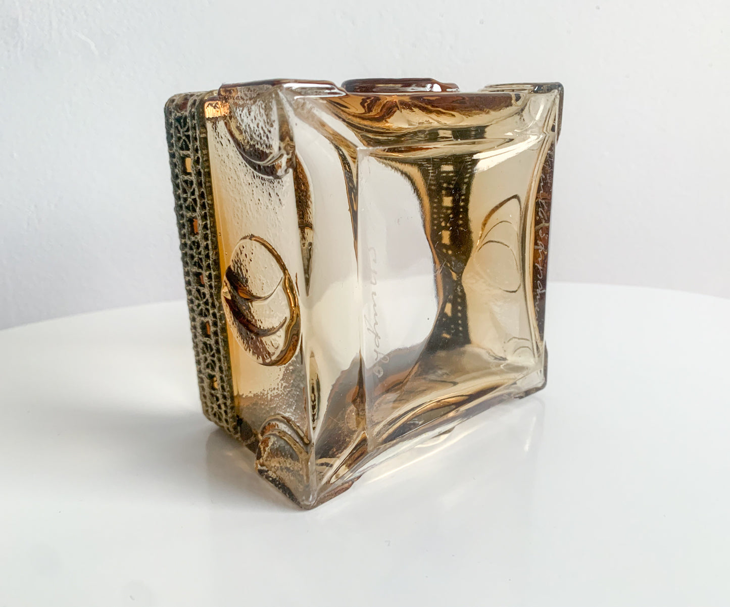 Brutalist Glass Bowl Lunar Eclipse Series by Pentti Sarpaneva