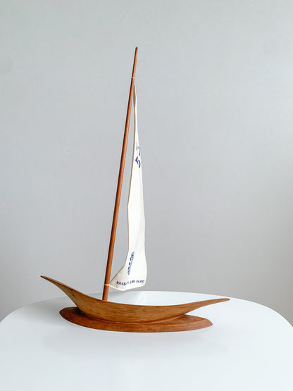Finnish Wooden Sailboat Model | Vaasa, 1978