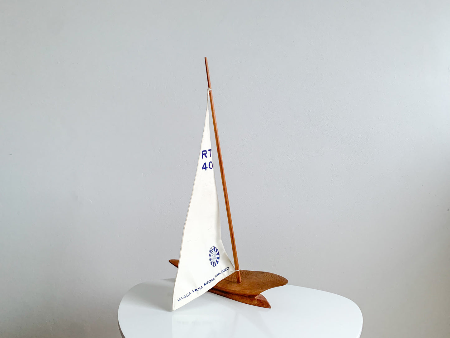 Finnish Wooden Sailboat Model | Vaasa, 1978