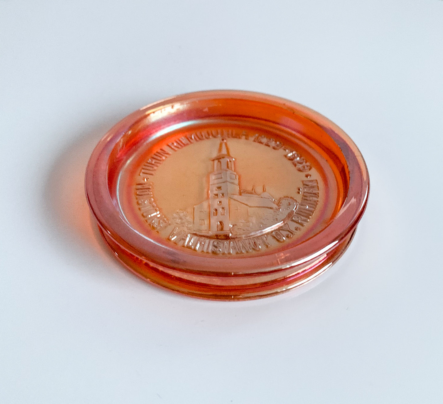 Riihimäki | Turku Anniversary Carnival Glass Dish 1929