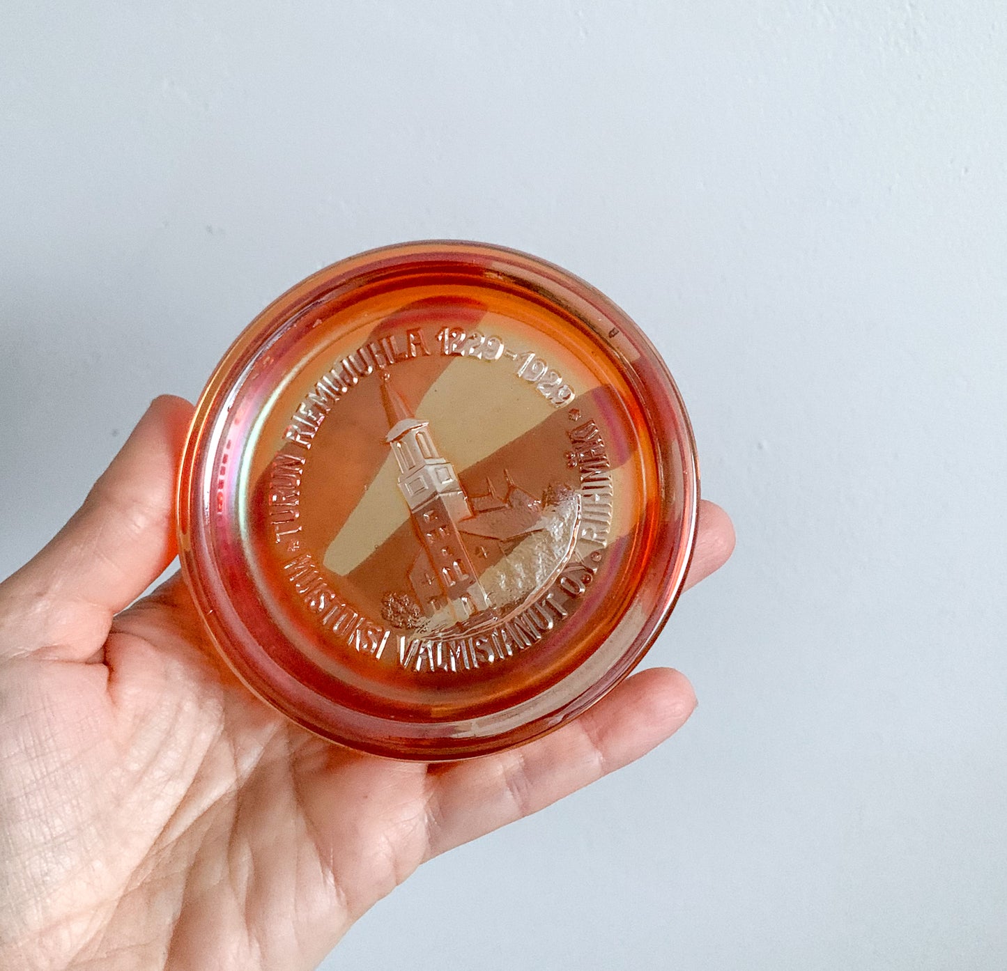 Riihimäki | Turku Anniversary Carnival Glass Dish 1929