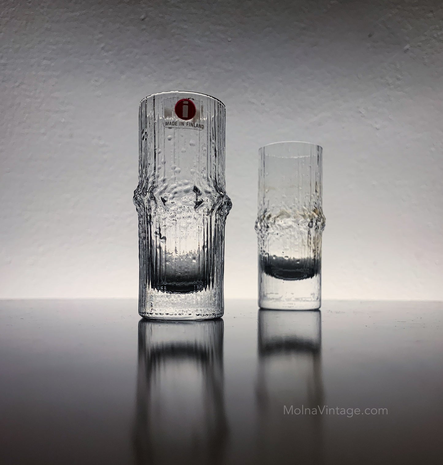 2 Iittala Niva Glasses by Tapio Wirkkala