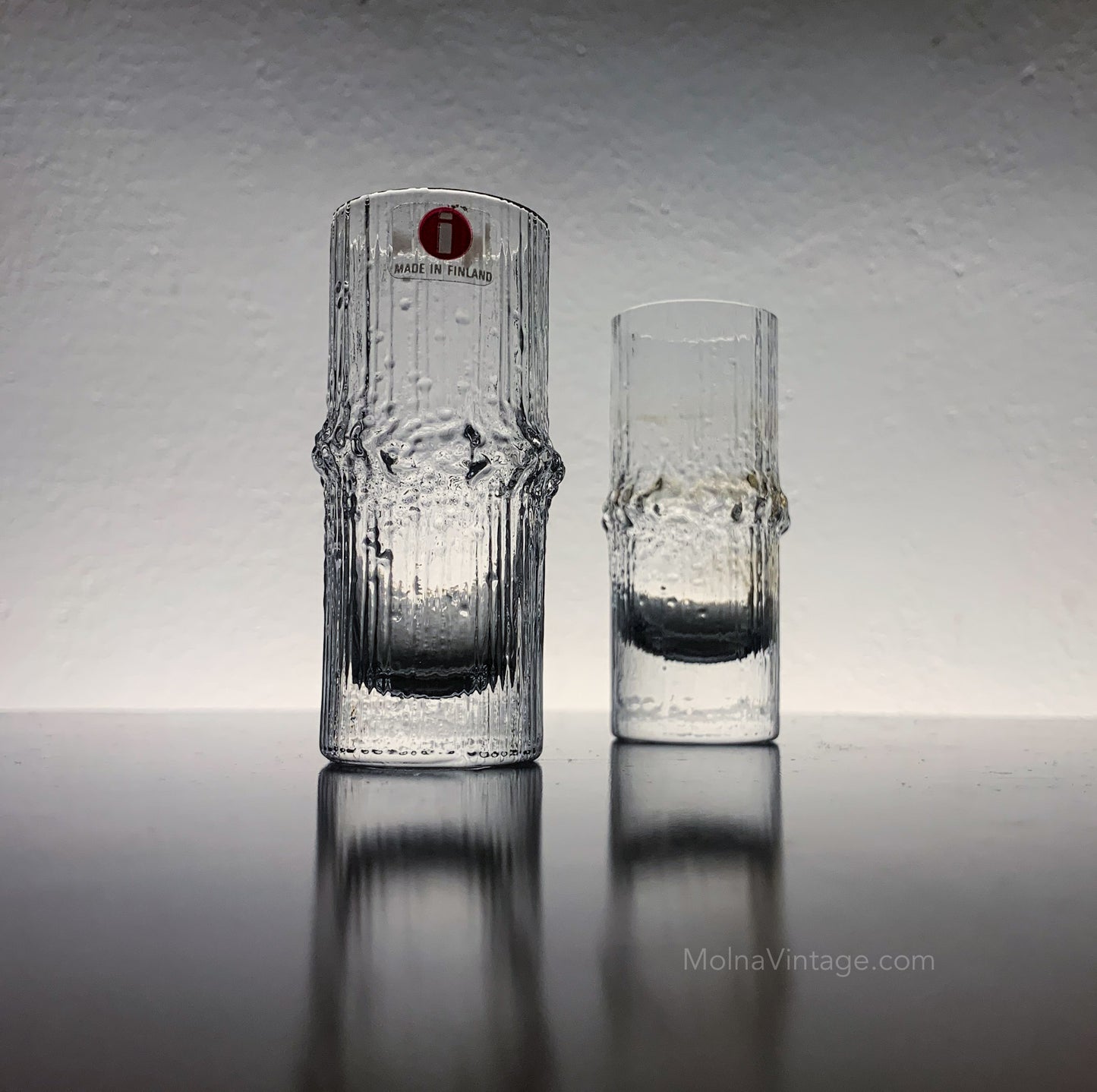 2 Iittala Niva Glasses by Tapio Wirkkala