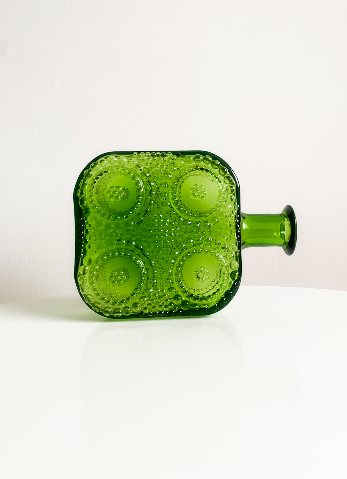 Nanny Still, Riihimäki | Grapponia Green Art Glass Vase Bottle