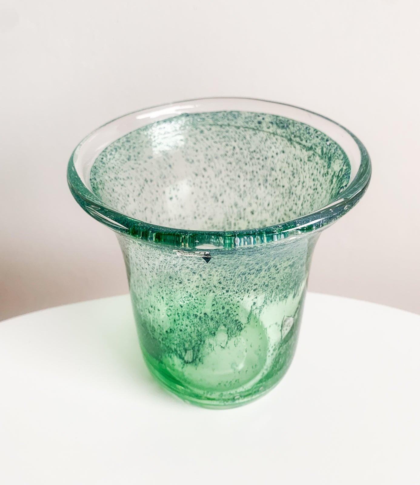 Heikki Orvola “Green Depth” Art Glass Vase, Nuutajärvi