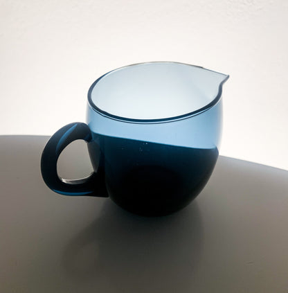 Petrol blue glass creamer | Tapio Wirkkala Iittala