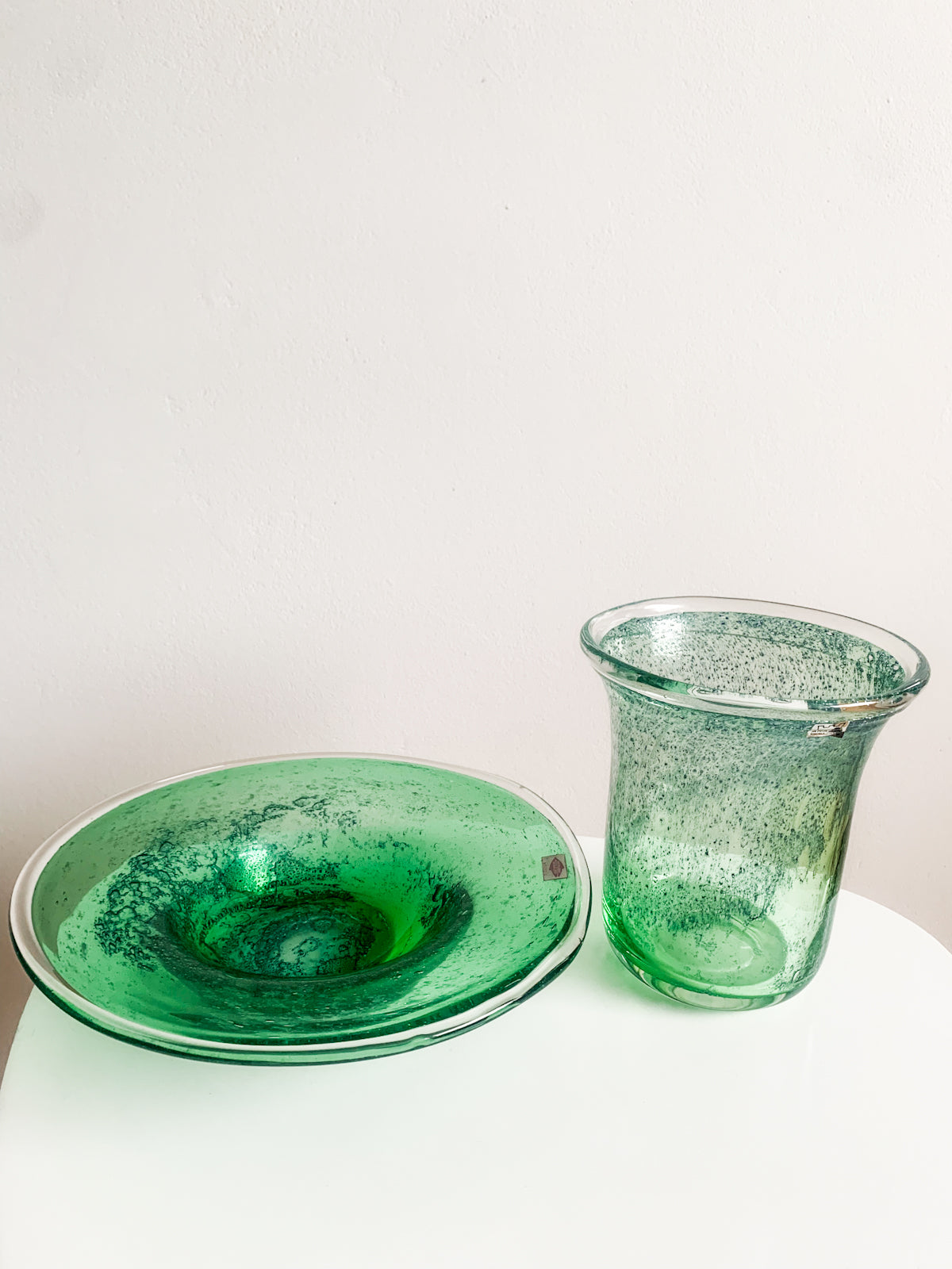 Heikki Orvola “Green Depth” Art Glass Vase, Nuutajärvi