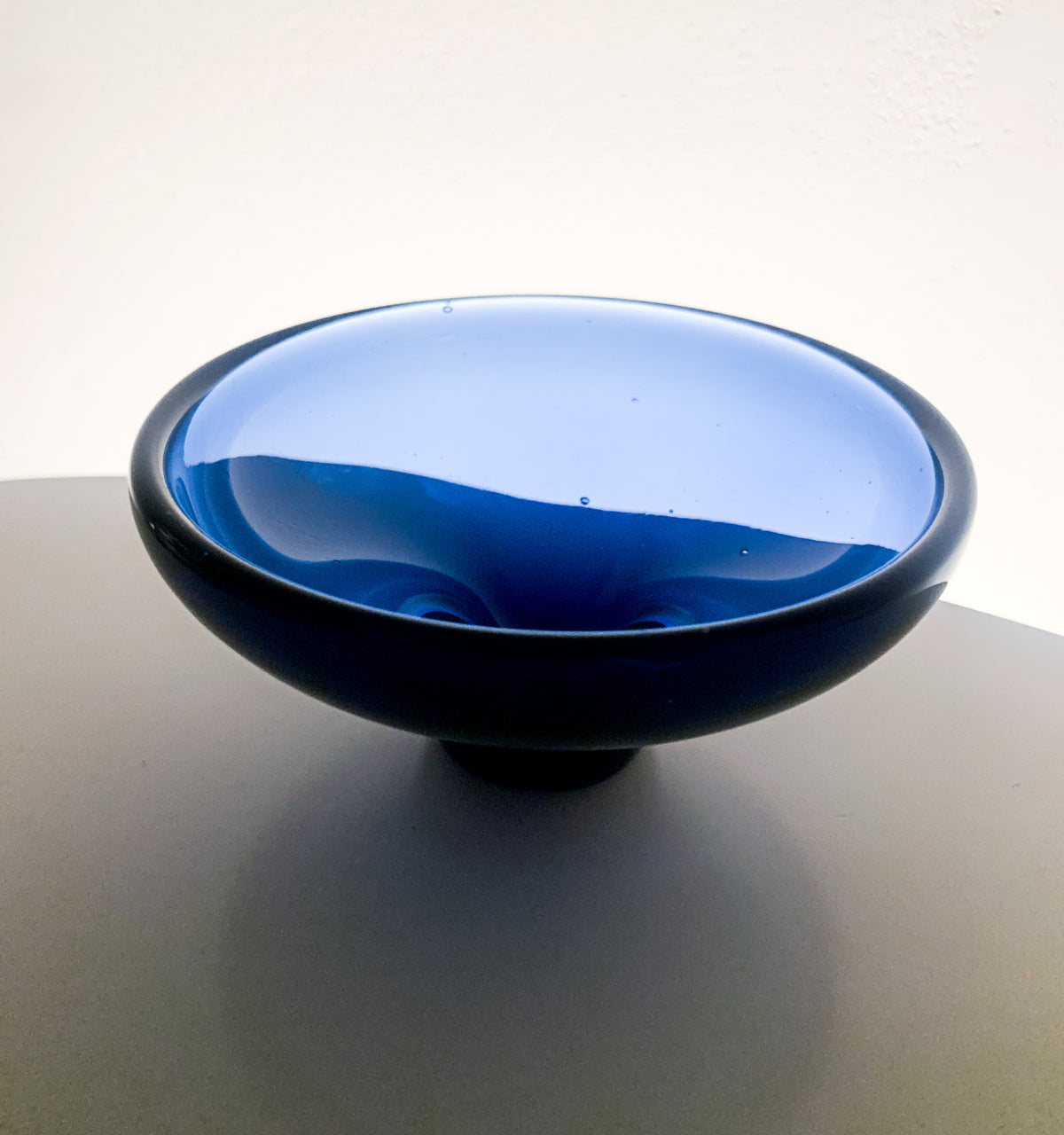 Glass serving bowl, attributed to Per Lütken, Holmegaard