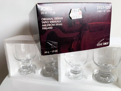Tapio Wirkkala Iittala, Joiku Wine Glass Set with Original Box