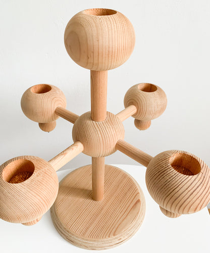 Tree of Life large wooden сandle holder by Kaija Aarikka
