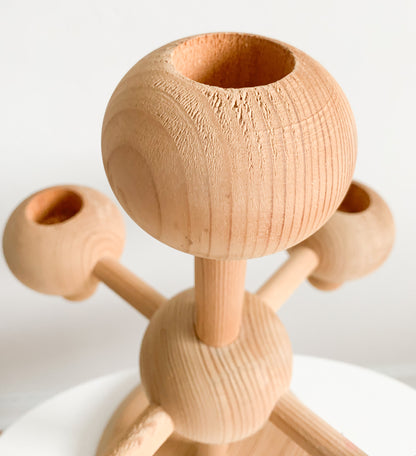 Tree of Life large wooden сandle holder by Kaija Aarikka
