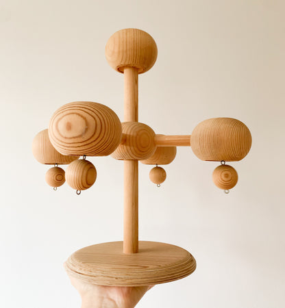 Tree of Life large wooden сandle holder by Kaija Aarikka
