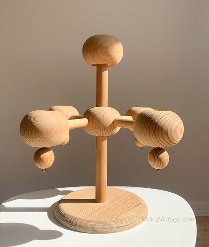 Tree of Life large wooden сandle holder by Kaija Aarikka