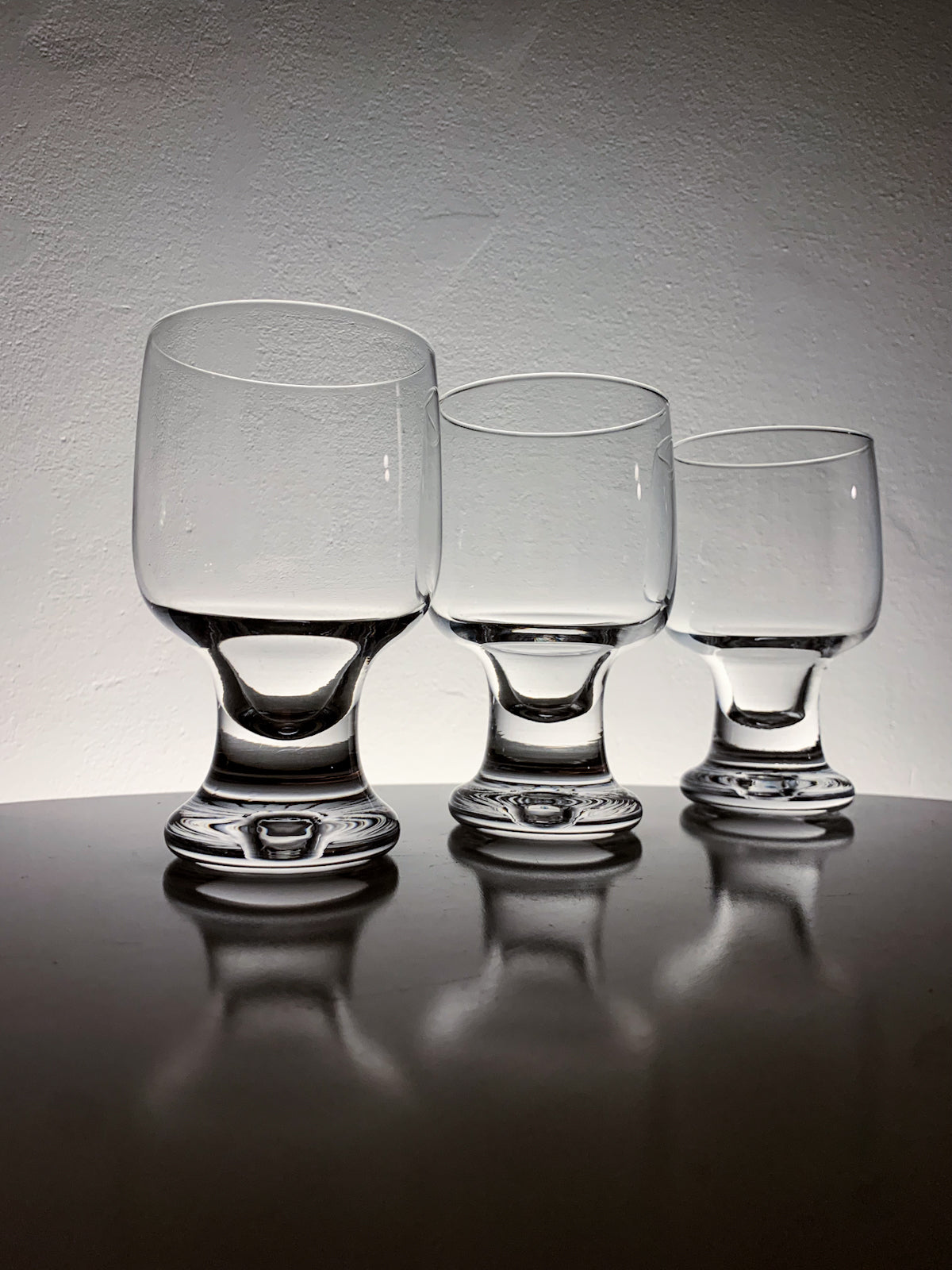 Tapio Wirkkala Iittala Finland, Trio “Joiku” wine glasses