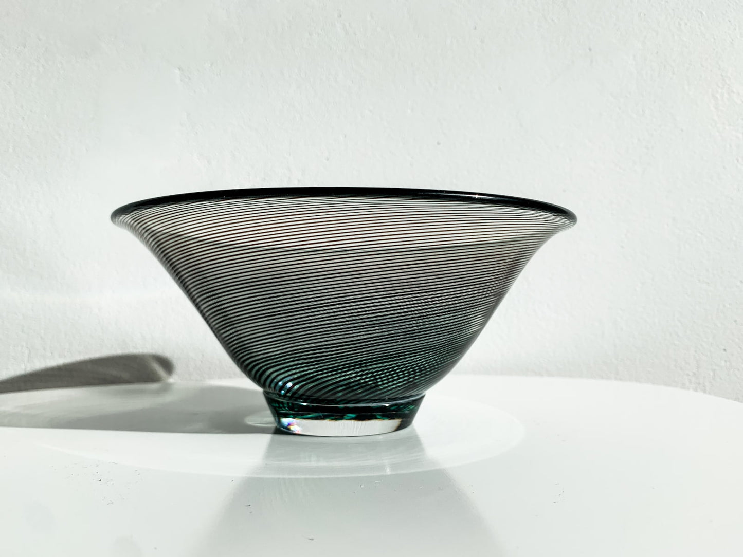 Vintage crystal glass vase filigrana 