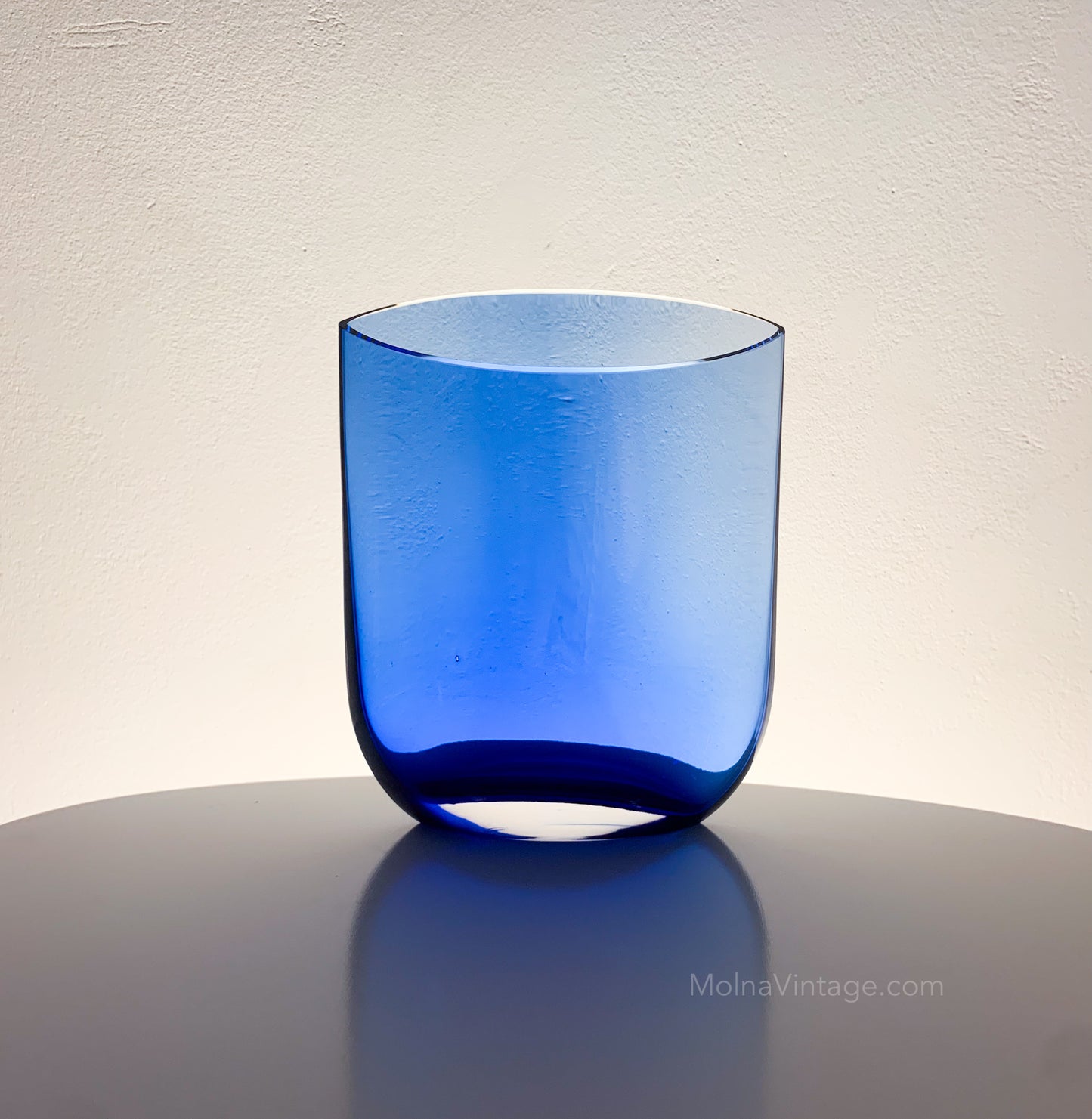 Iittala Lido Vase | Tiina Nordstrom | Blue Art Glass | Molna Vintage