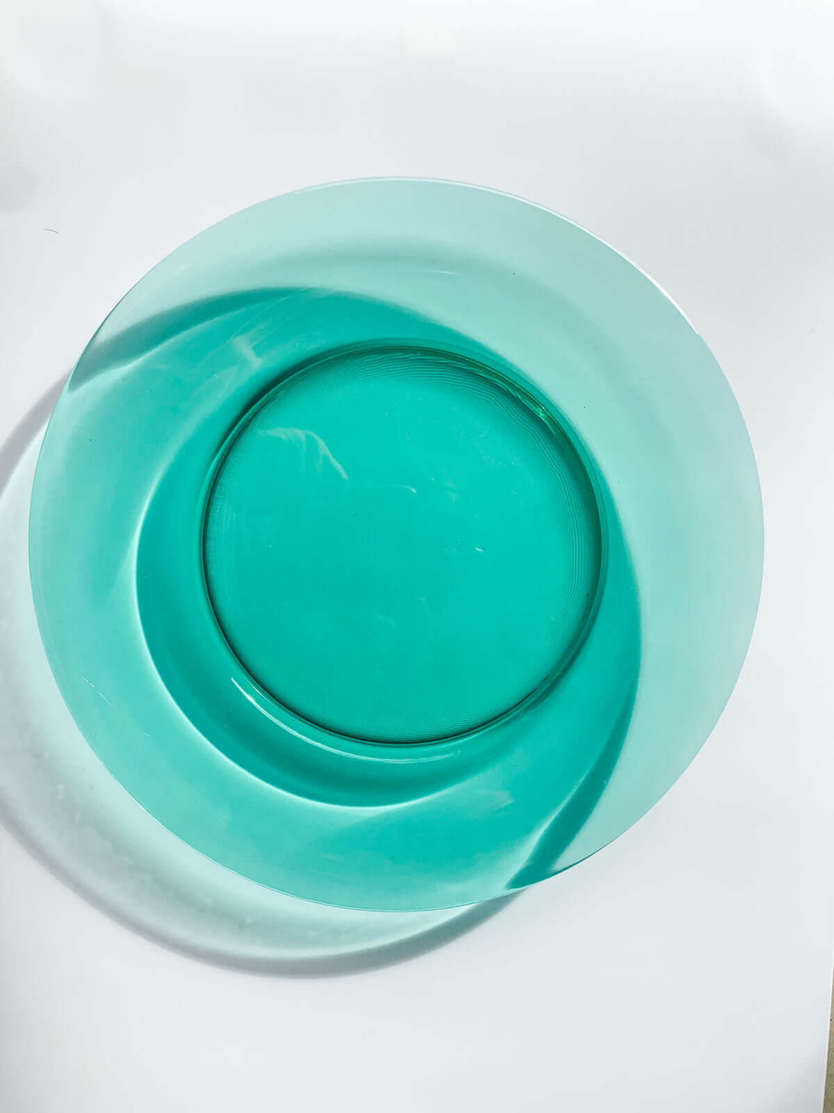 Iittala Verna Kerttu Nurminen | Turquoise glass plate | Molna Vintage