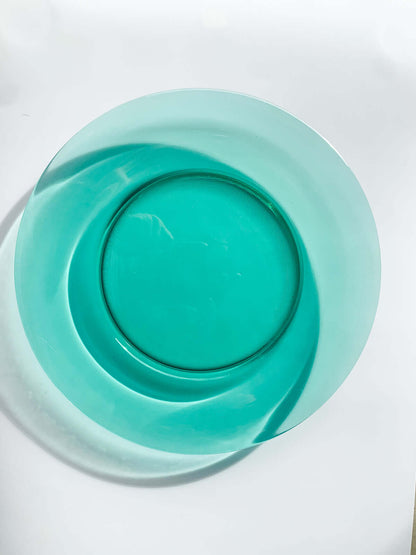 Iittala Verna Kerttu Nurminen | Turquoise glass plate | Molna Vintage