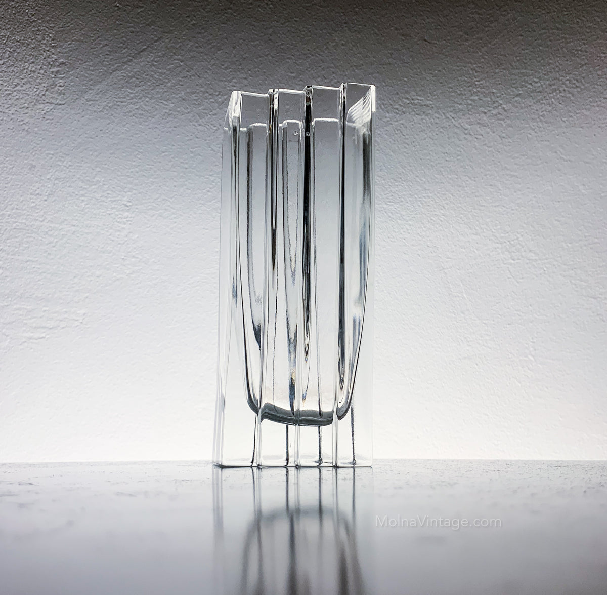 Janus Vase Crystal Midcentury | Henrik Koivula Humppila | Molna Vintage