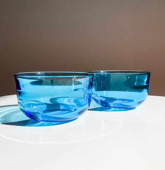 Kaj Franck Nuutajarvi Fasetti Glass | Dessert Glass Bowls | Molna Vintage