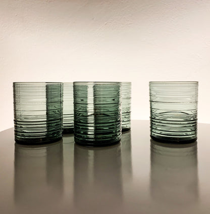 Kaj Franck Nuutajarvi Notsjo | Rustica Drinking Glass set 5 | Molna Vintage