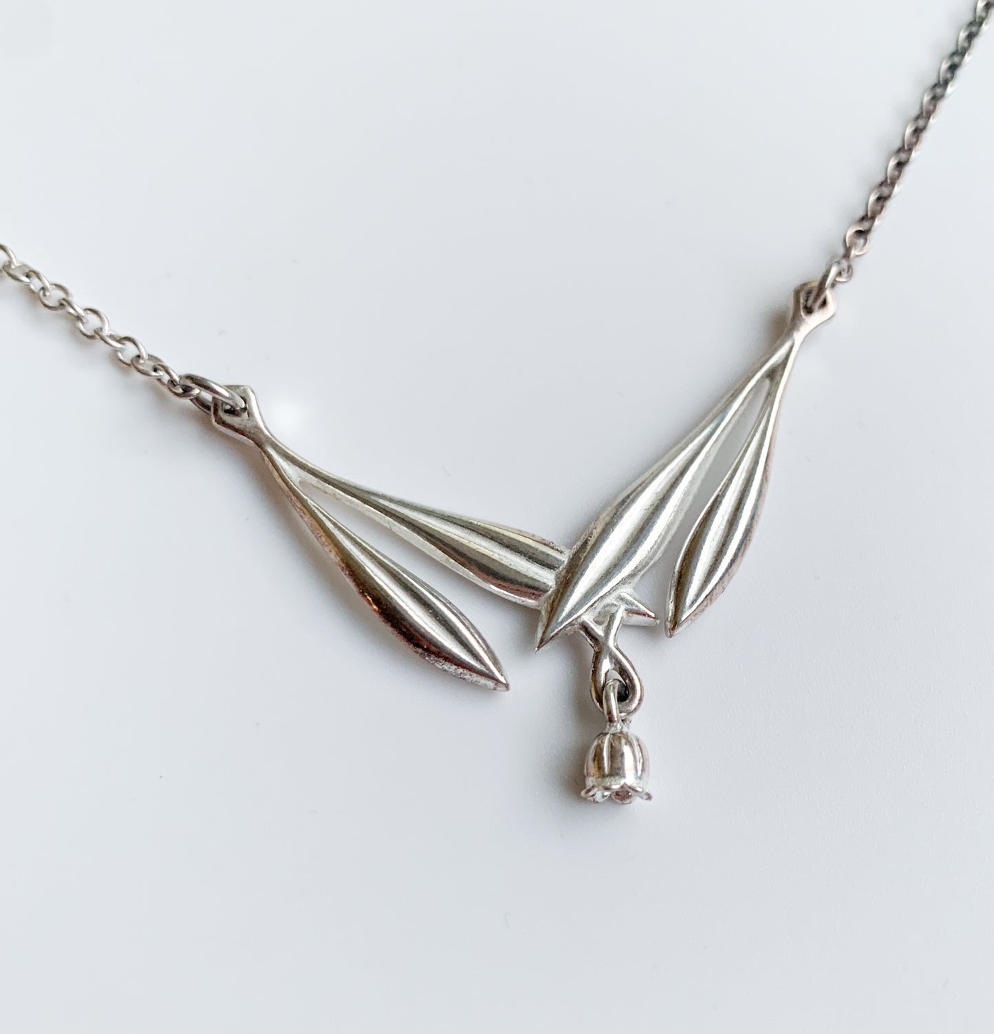 Kalevala Koru Kielo Silver Necklace | Lily valley flower | Molna Vintage