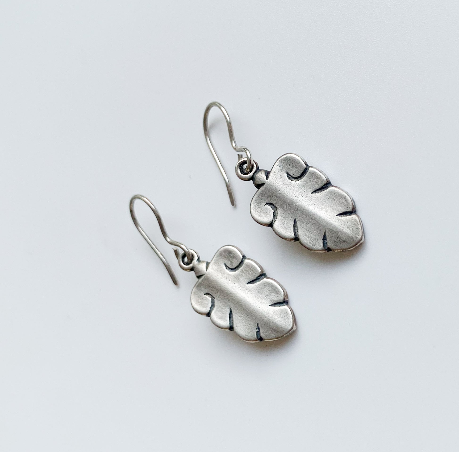 Kalevala Koru Silver Earrings | Pustan Tammi Oak Pusta | Molna Vintage