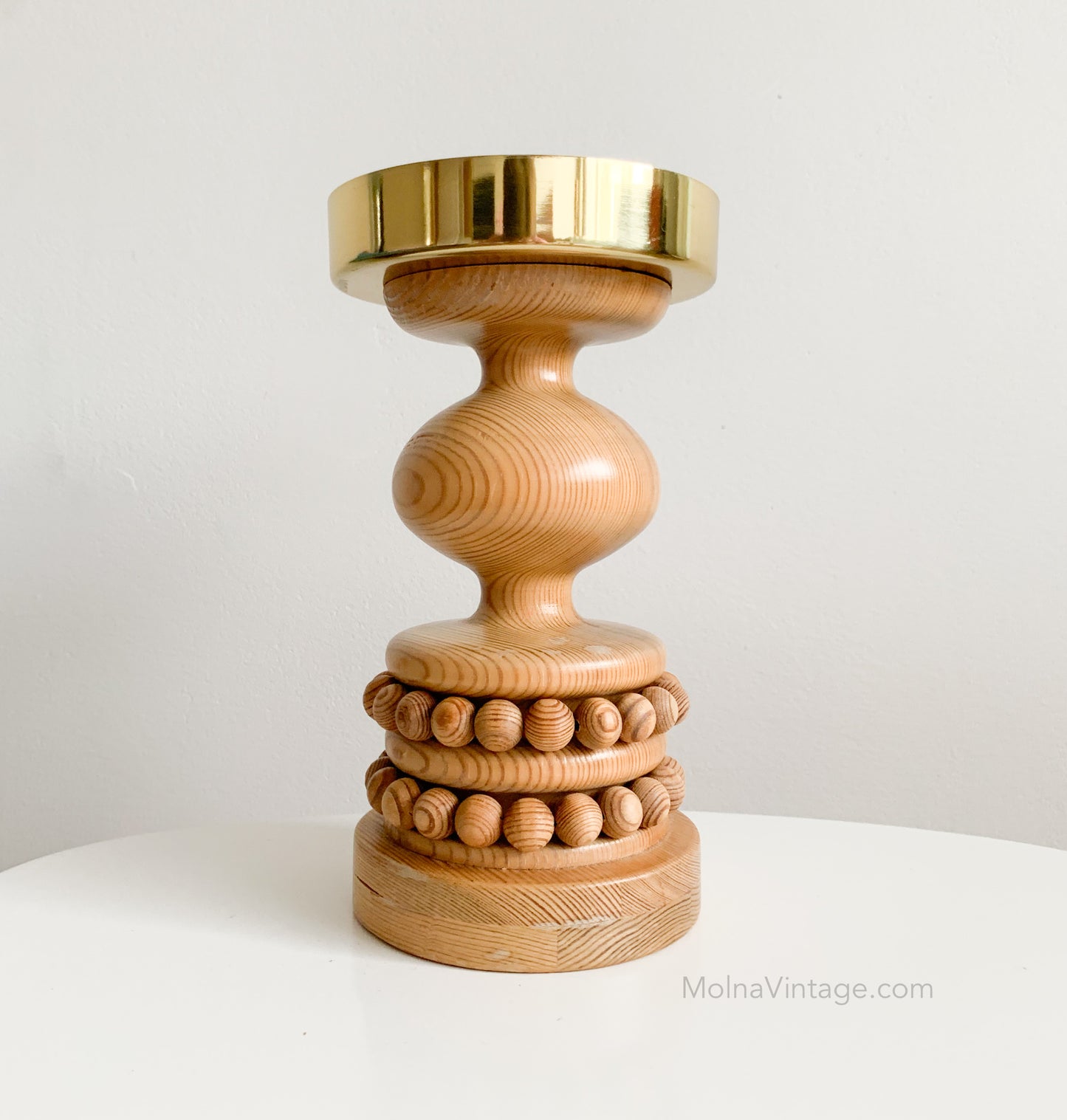 Kesarinna Candle Holder Oak | Kaija Aarikka | Molna vintage