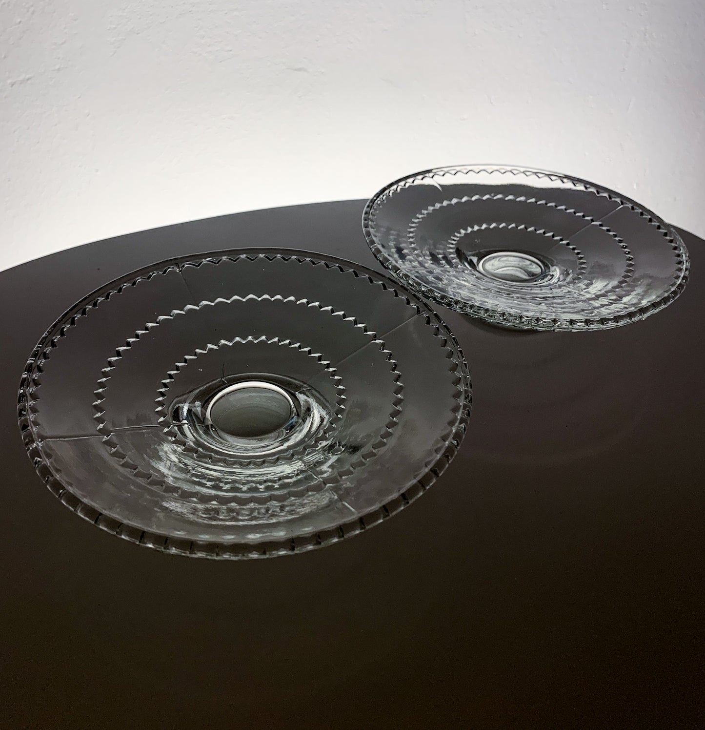 Lisa Johansson Pape | Vintage Press Glass Karhula Plates 1930s | Molna Vintage