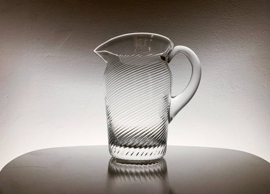 Nason&Moretti swirl pitcher of clear glass, Murano, Italy, 1950s
