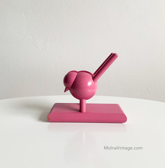 Paperipeippo Pink Wooden figurine | Aarikka Finland | Molna Vintage