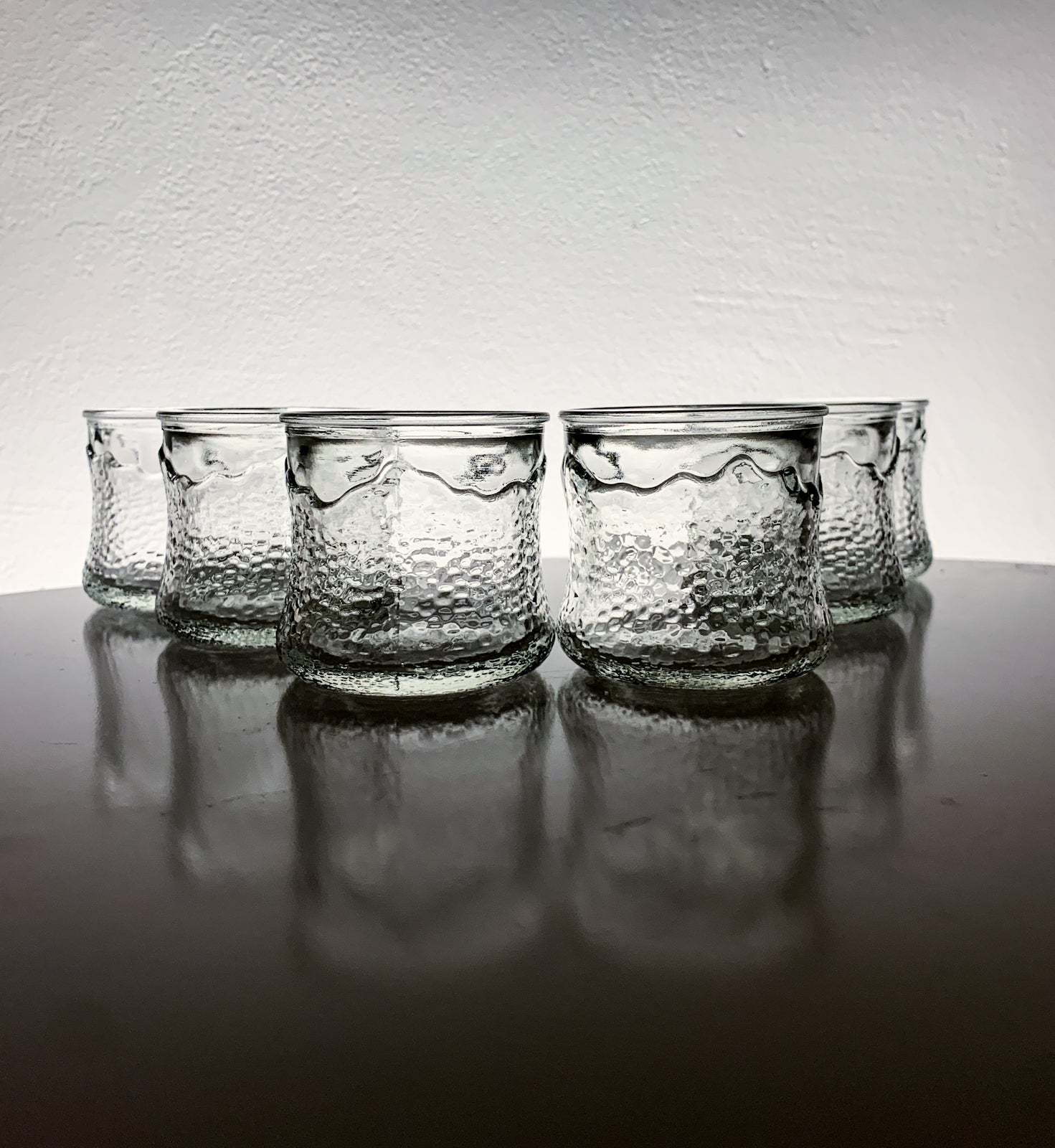 Riihimaen Lasi Erkki Siiroinen | 6 Textured Spirits Glass | Molna Vintage