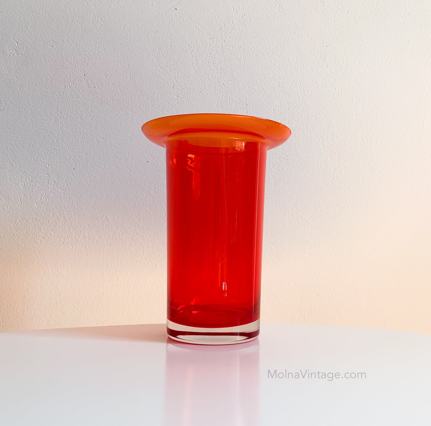 Riihimaen lasi vase red | Pop Art Midcentury | Molna Vintage