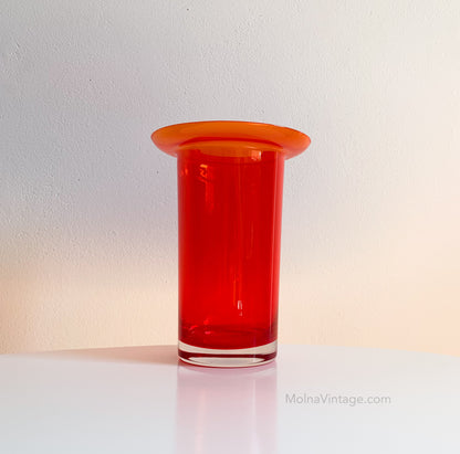 Riihimaen lasi vase red | Pop Art Midcentury | Molna Vintage